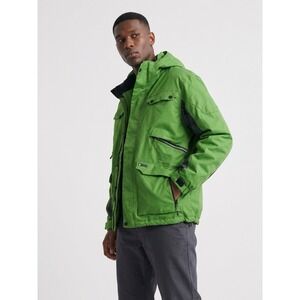 (10/b46)Ride Men's Ski/Snowboard Jacket Full Zip Zipped Pockets Green Size Xl